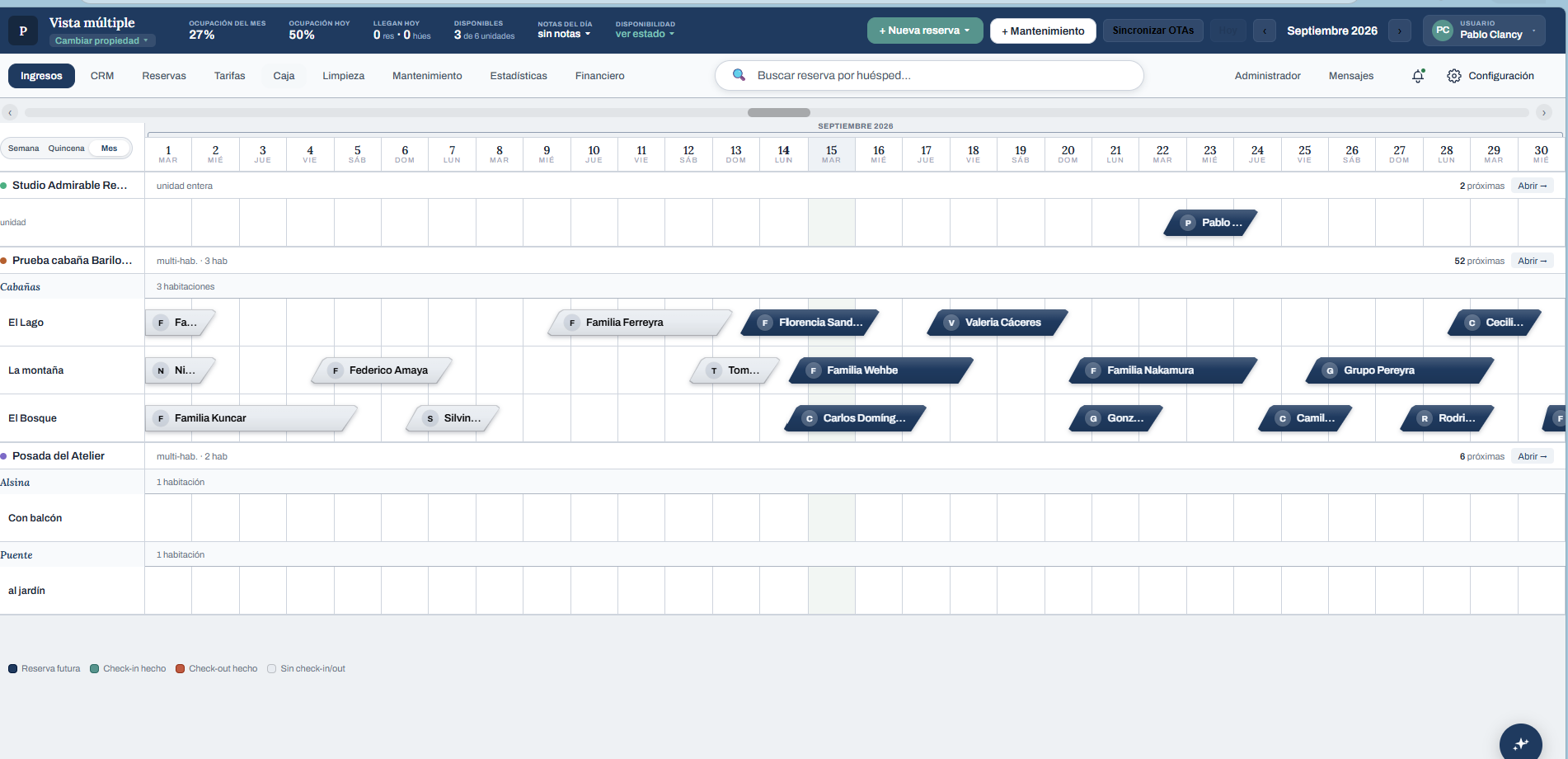 Calendario del PMS